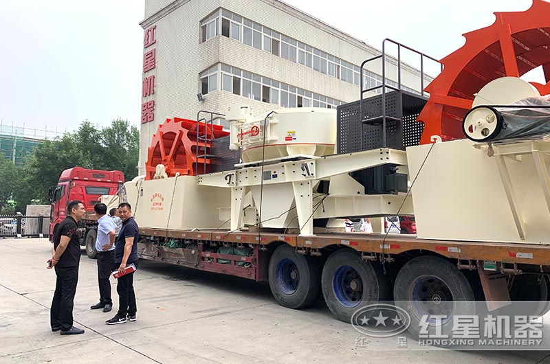 石子打沙機設備整套發(fā)往廣西
