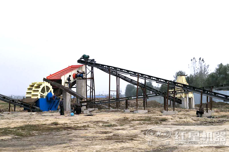 小型制沙機(jī)作業(yè)現(xiàn)場(chǎng)圖