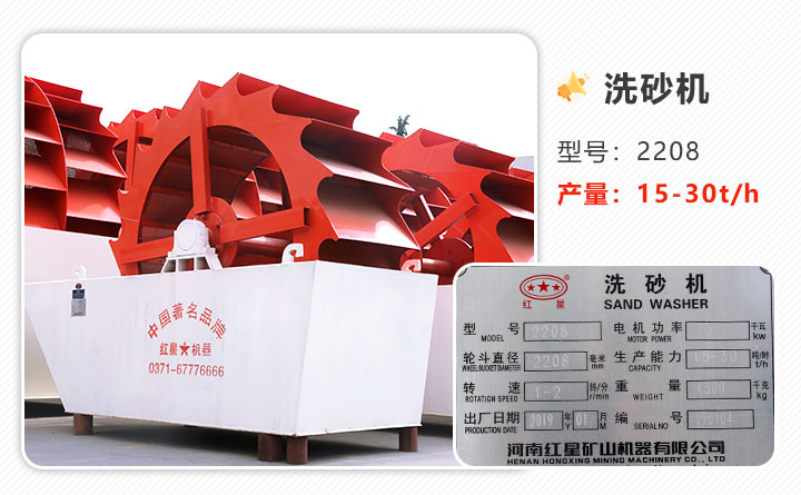 圖1：石粉洗砂機(jī)設(shè)備圖片-2208型號(hào)、單輪