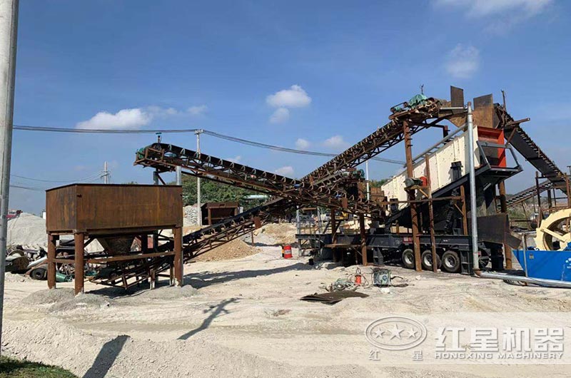 車載一體式移動石子粉碎機(jī)綠色環(huán)保